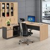 Aldric Modern Manager Desk with Side Cabinet | Office Desk Singapore | Linear Furnishings