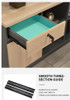 Aldric desk lockable drawer with three-section slide rails, 40,000 pulls and pushes