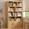 Emilia Solid Wood Bookshelf (Two-Door) Singapore | Solid Wood Quality Furniture