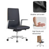 Pioneer Leather Office Chair  with lower back Singapore
