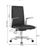 Pioneer Leather Office Chair Backview Singapore lower back dimension