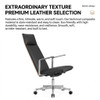 Pioneer Leather Office Chair Singapore premium stain-resistant leather upholstery office design
