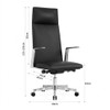 Pioneer Leather Office Chair Backview Singapore high back dimension