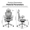 Abigail High-Back Ergonomic Office Chair with Independent Dual-Zone Lumbar Support & 6D Adjustable Headrest – Premium Executive Seating for Singapore Offices