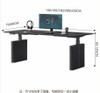 INTAN M9 Black Leather Round-Leg Desk Singapore dimensions — L120-180 x W60cm, height 72-117cm