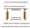 Citra standing desk imported saddle leather desktop with optional solid wood drawer
