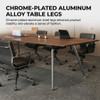 Torkel Conference Table Singapore — chrome-plated aluminum alloy leg detail, high load-bearing
