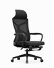 Tyler High-Back Ergonomic Office Chair front view, featuring wide-edge sponge headrest, integrated lumbar back pillow, and PP+30% glass fibre reinforced mesh frame.