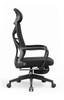 Tyler High-Back Ergonomic Chair 165-degree full recline with retractable footrest extended, showcasing wire-control locking mechanism and powder-free PU foam (35kg/m³, CA TB 117 fire-retardant).