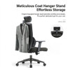 James Ergonomic Chair side outline, emphasizing high-back mesh design, contoured seat, and robust frame for prolonged intensive desk work.