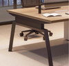 Amoy Chevron pattern wood top computer desk Singapore Foot details