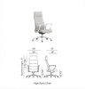Eliot Leather Ergonomic Director Chair Dimensions and Measurements