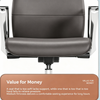 Jake Black Leather Ergonomic Director Chair Singapore - Contemporary Executive Office Chair Front View