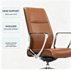 Tyler Brown Leather Ergonomic Chair Singapore - Premium High-Back Executive Office Seating