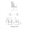 Chase Leather Ergonomic Chair Dimension Drawing