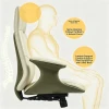 360° full rotation and height adjustment features. Joseph Leather Ergonomic Chair Singapore combines sleek two-tone design with functional mobility for modern workspaces.