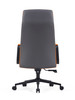 Oliver Leather Ergonomic Chair Singapore — Dark Grey High Back Executive Chair Front View