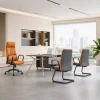 Josiah Leather Ergonomic Chair in modern Singapore conference room, premium office seating