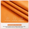 Josiah Leather Ergonomic Chair premium orange leather texture detail, Singapore furniture