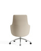 Caleb Leather Ergonomic Chair Singapore — Light Beige Side View with Retractable Footrest