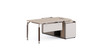 Side view of Agatha Manager Table showcasing floating desktop design.
