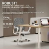 Close-up of Aisha Office Partition Workstation featuring E0-grade particle board and PUR edge banding.