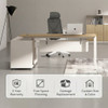 Alberta Executive Desk Singapore Dio White storage cabinet and drawer details with hardware hinge.