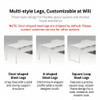 Aleena Office Workstation Singapore workstation layout and dimensions overview in White and Rhine Light Oak.