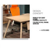 Alice Executive Desk Singapore executive desk setup with Bass Wood Grain and Milk Tea Grey finish.