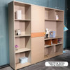 Alice Executive Desk Singapore with matching storage bookshelf in modern executive office.