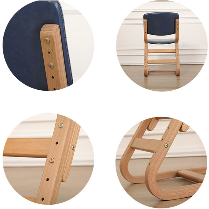 KENKO Height-Adjustable Wooden Study Chair Japanese Style