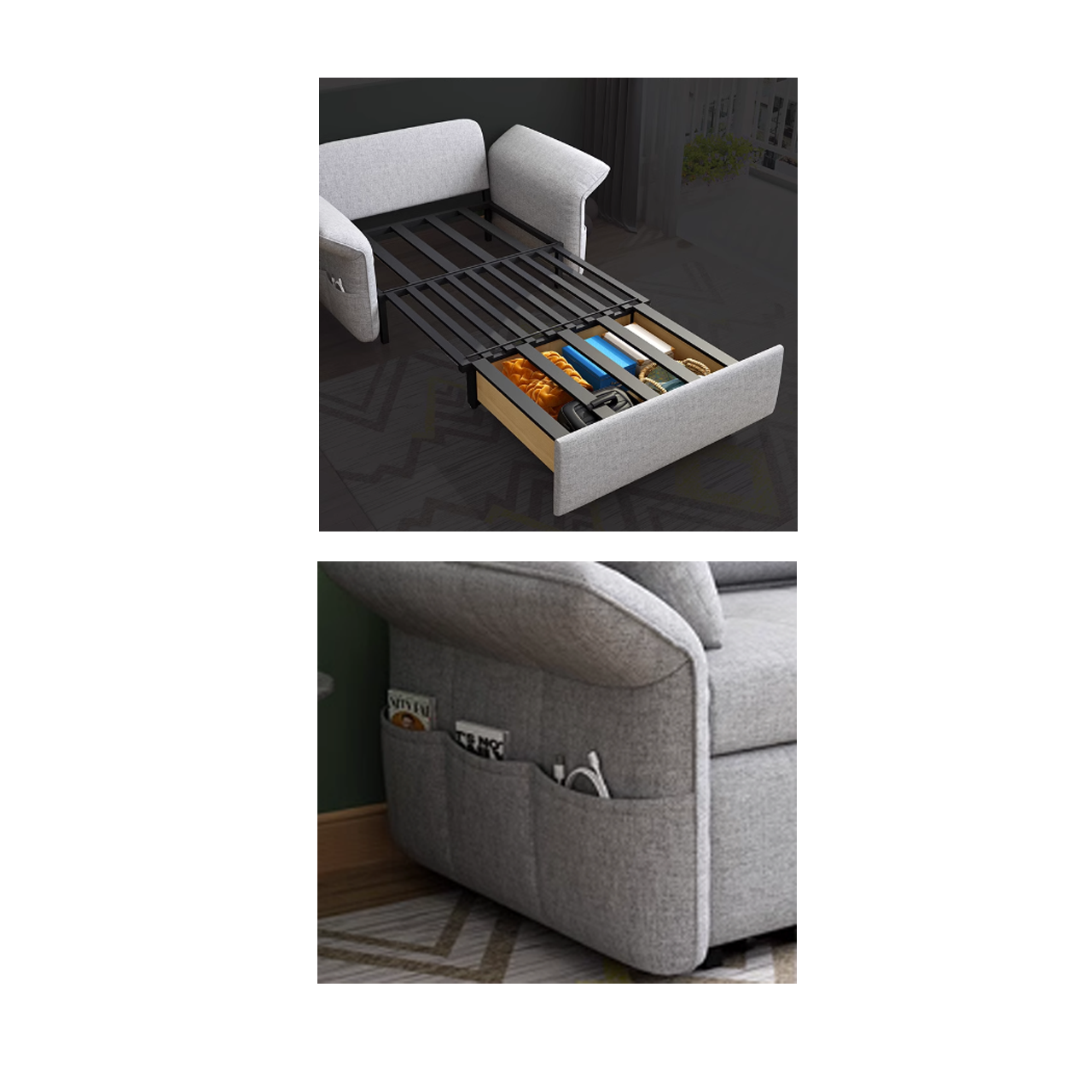 Mia Multifunctional Foldable Latex Sofa Bed Modern Style