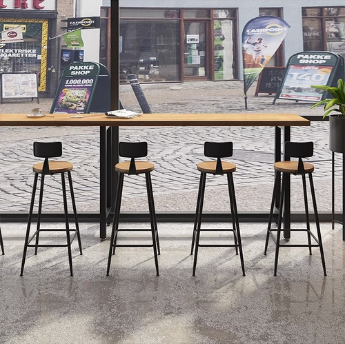 Galen Solid Wood Bar Table Singapore — Close-up