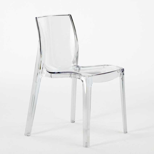 Hanson Transparent Dining Chair Brown | Free Islandwide Delivery | Linear Furnishings Singapore