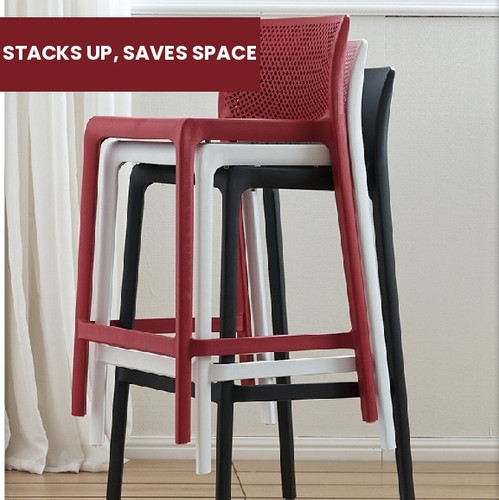 ZOE Bar Stool Singapore - Stackable Design Saves Space
