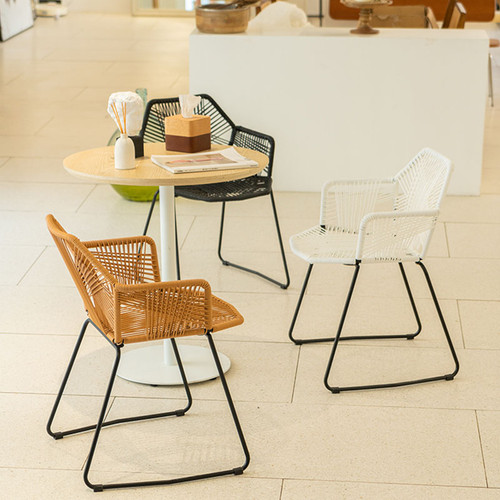 Elvira Rattan Dining Chair rattan Brown | Free Islandwide Delivery | Linear Furnishings Singapore