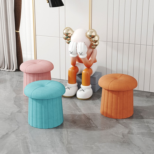 Hannes Velvet Stool Modern