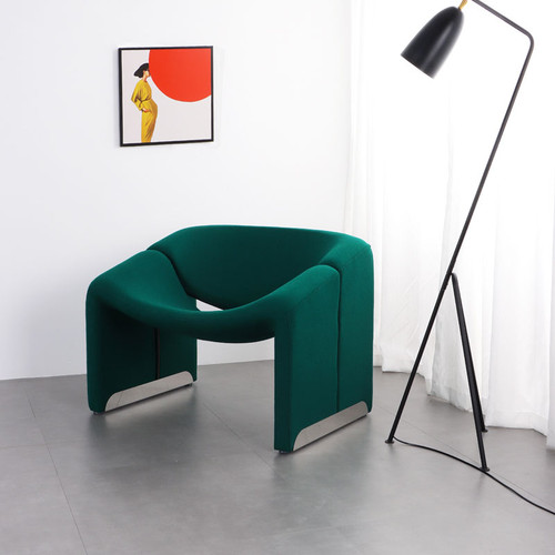 Treena Flannel Lounge Chair in home setting — Singapore