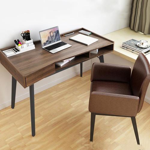Syver Wood Study Table Singapore — Side View