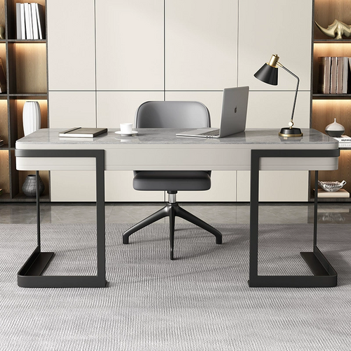 Nils Marble Office Table and Chair Set 1