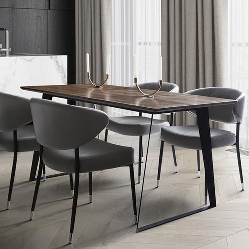 Mitt  Ash Wood Dining Table Singapore — Side View
