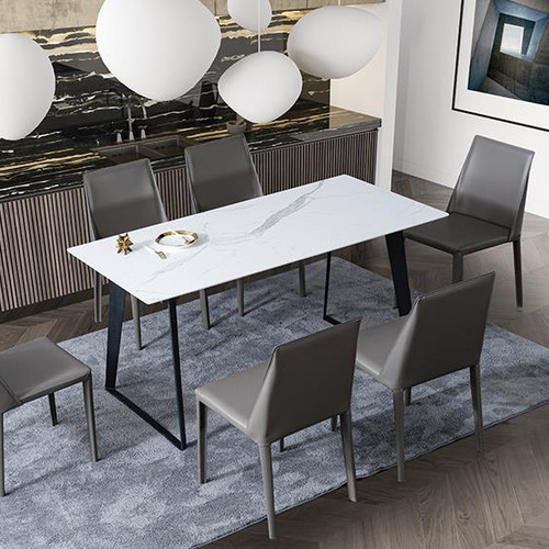 Sintered Stone Carbon Steel Dining Table Office Desk for Modern and Italian