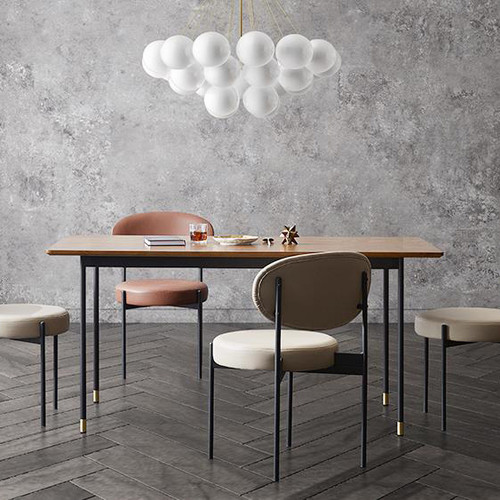 Myley Ash Wooden Dining Table Singapore — Side View