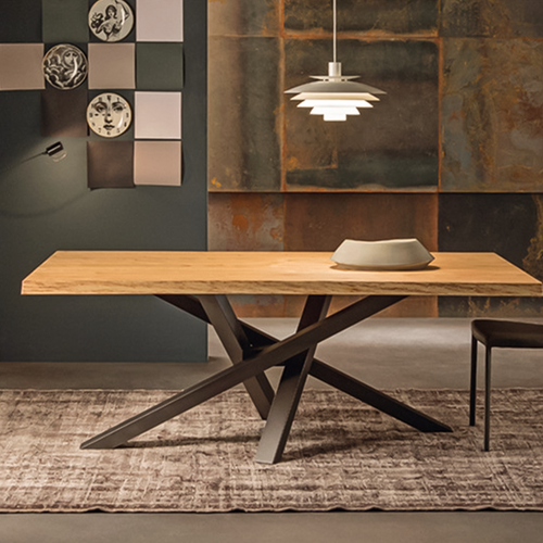 Lennart Solid Wood Dining Table Smooth vs Rough-Grain Finish Detail Singapore