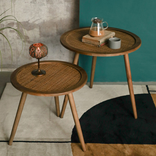Shepherd Rattan Coffee Table Bohemian Singapore — Material Detail
