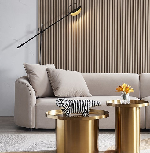 KOBBER Modern Stainless Steel Coffee Table - Dimensions