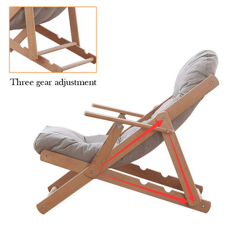 Noah Wooden Foldable Armchair side view 1