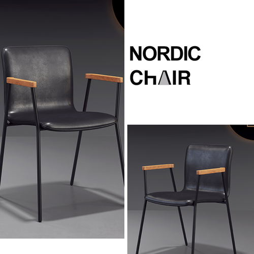 Jörgen Leather Seating Dining Chair Modern Style (4 or 6 Pieces) Singapore — Room Setting
