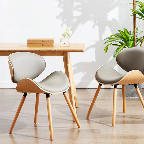 Stig Wooden Dining Chair wood Burlywood + Black | Free Islandwide Delivery | Linear Furnishings Singapore