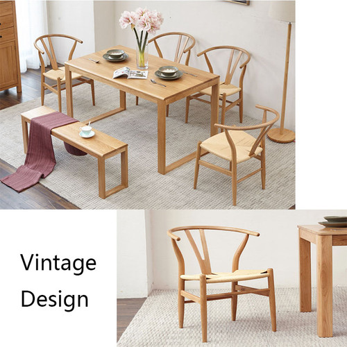 Wei Wooden Dining Chair Modern Style (4 Pieces) Singapore — Detail View